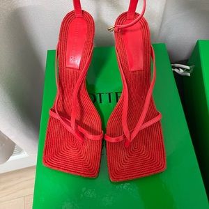 Bottega Veneta Square Stretch Strap Sandal